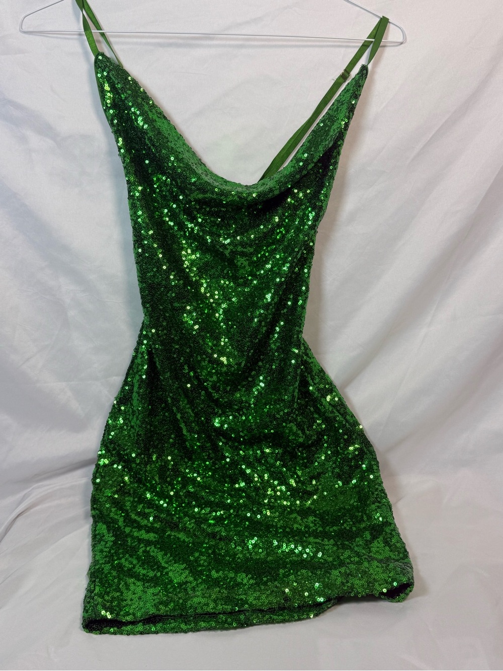 Hera Collection Emerald Green Sequin Mini Dress